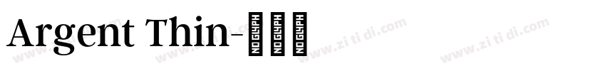 Argent Thin字体转换